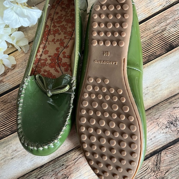 Lands End Green Patent Leather Slip On Loafers Size 8M - Picture 7 of 8